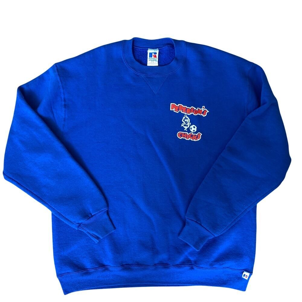 Russell-athletic Men's Blue and Red Sweatshirt
